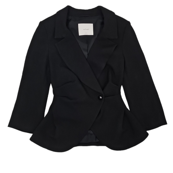 Wilfred Selina Blazer Peplum Single Button Black Size 00 - Picture 5 of 16